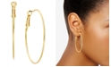 INC International Concepts Silver-Tone Slim Hoop Earrings 1-3/4", Created for Macy's